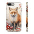 Christmas Fox in a Wreath of Red Berries - Impact Resistant Phone Case iPhone 8 Plus Glossy